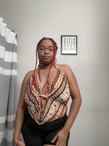 Plunging Halter Top